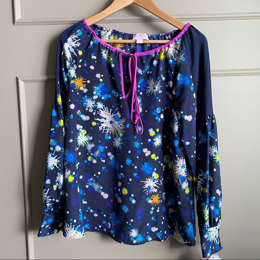 🛍 Matthew Williamson, Blue Starburst print Top